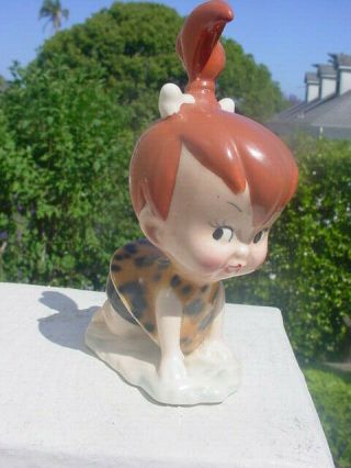 Vintage Hanna - Barbera Ceramica De Cuernavaca Pebbles Flinstone Figurine 1975