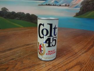 Colt 45 Malt Liquor 10 Oz.  Straight Steel Fan Tab Beer Can.  Balto,  Maryland,  3