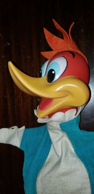 Vintage Talking Woody Woodpecker pull string Hand Puppet 2