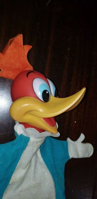 Vintage Talking Woody Woodpecker pull string Hand Puppet 3