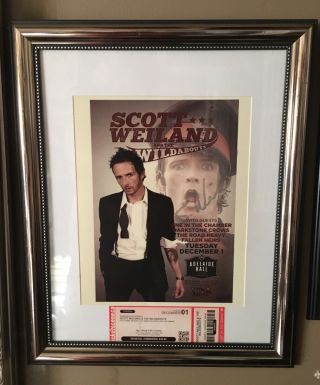Scott Weiland Signed Final Show Flyer W/ticket Framed Dec 1/15 Toronto