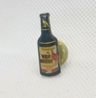 Wild Turkey Bottle Bourbon Whiskey Pin Lapel Pin Vintage Hat Tack Pin
