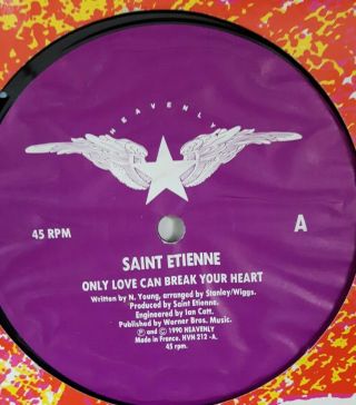 Saint Etienne Only Love Can Break Your Heart 12 " Vinyl Very Rare Rave House