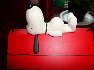 Snoopy Lying on Top of his Doghouse Bird House Colors Bright:) Cute:) 2