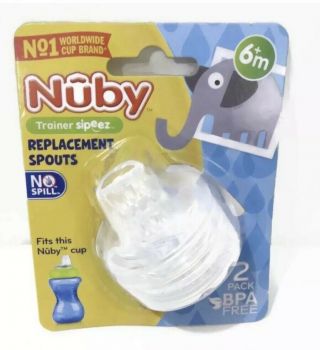 Baby Feeding - Nuby - 2pc No - Spill Replacement Spouts 9636