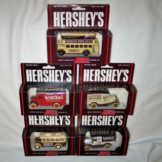 Five Lledo Hershey’s Chocolate Models Complete Set With Bonus London Bus Mib