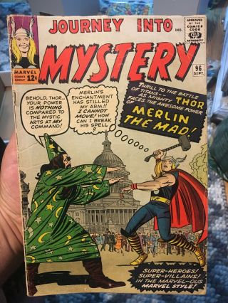 Journey Into Mystery 96 1963 Marvel Silver Age Thor Merlin The Mad