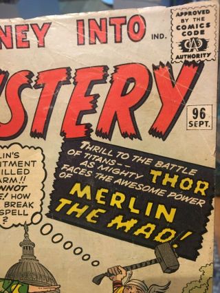 Journey into Mystery 96 1963 Marvel Silver Age Thor Merlin The Mad 7