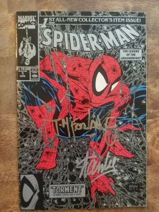 Spider - Man - 1 Silver Cover - Signed By Stan Lee & Todd Mcfarlane