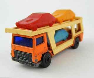Vtg Matchbox Lesney England Die Cast Car Transporter 1978 Superfast Orange