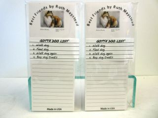 Shetland Sheepdog Magnetic Refrigerator List Pad Set Of 2 Pads Sheltie Shs - 6