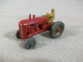 Matchbox Lesney - Massey Harris Farm Tractor 4 - B (1957 - 60) Red