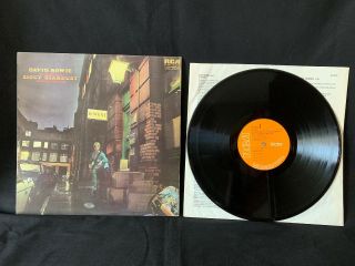 THE RISE & FALL OF ZIGGY STARDUST David Bowie 12 Inch Vinyl LP RCA Lyric Insert 2