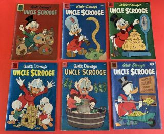 UNCLE SCROOGE WALT DISNEY ' S 6 - 37 (1954 - 1962) 13 ISSUES - BARKS 3