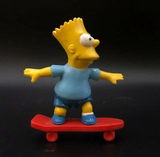 1990 20th Century Fox Film Corp.  4 ¼” Bart Simpson On Skate Board Action Figure