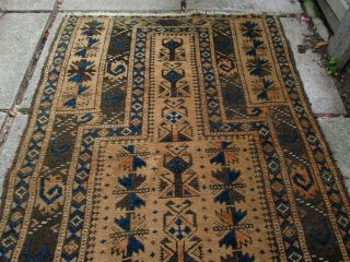 An Antique Hand Made Middle Eastern/Asian Rug c1900? 4