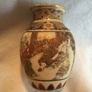 Fine Antique Meiji Period Japanese Satsuma Cabinet Vase