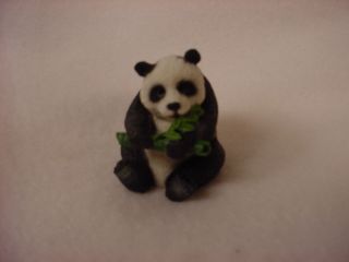 Panda Figurine Animal Statue Hand Painted Miniature Collectible Small Mini Bear