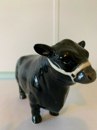 Lefton ' s Ceramic Black Angus Bull Gloss Large Figurine Japan Vintage 2