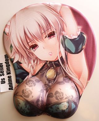 Usa Seller Exclusive Sexy Anime Girl Maid 3d Mouse Pad Oppai Wrist Rest 29