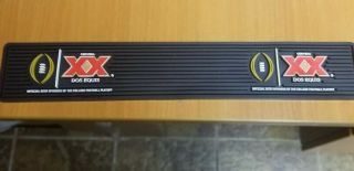Dos Equis Xx Cerveza Beer College Ncaa Football 20.  5x3.  5 " Bar Rail Mat
