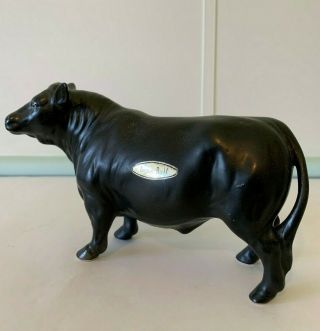 Lefton ' s China Angus Bull Matt Dairy cattle Figurine Made Japan 749 Vintage 2