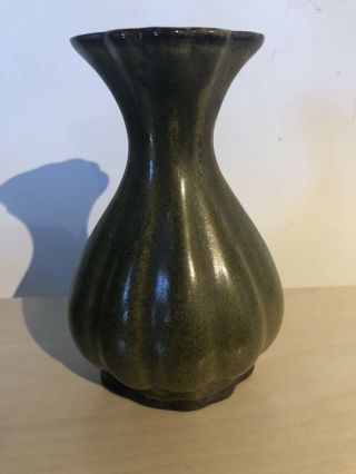Chinese Dark Green Celadon Vase