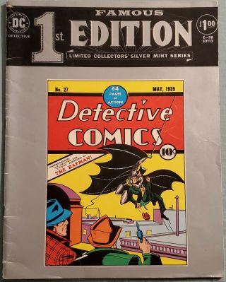 1974 Famous 1st Edition C - 28 Detective Comics No.  27