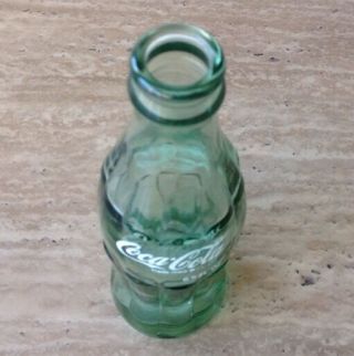 6.  5 OZ.  GREEN GLASS COCA - COLA BOTTLE BANGLADESH INTERNATIONAL COKE BOTTLE 5