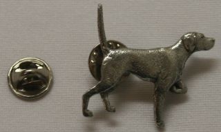 English Pointer Dog Fine Pewter Pin Jewelry Art Usa Made