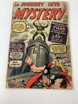 Journey Into Mystery 85 Thor 1st Loki Avengers 1962 Marvel Comic Low Grade