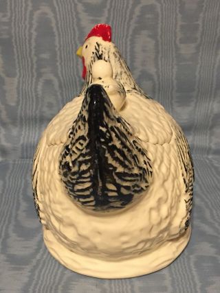 Vintage Hen on Nest w/ Baby Chick Cookie Jar 1940 ' s USA 5