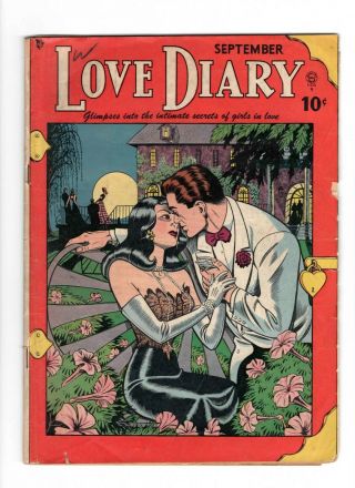 Love Diary 1,  Sept 1949 Good 2.  0,  Center Pages Detached.