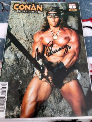 Conan The Barbarian 1 2019 Variant Signed By Arnold Schwarzenegger With