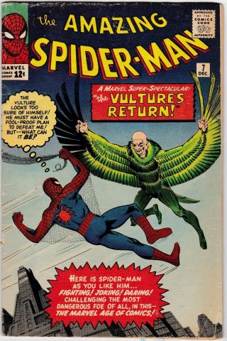 Spider - Man 7 1963 5.  5 Fn - The Vulture Returns