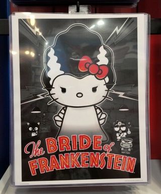 Authentic Universal Studios Hello Kitty Bride Of Frankenstein Movie Poster Print