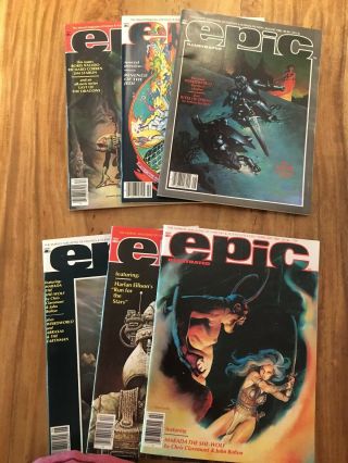 NEAR COMPLETE SET OF EPIC ILLUSTRATED INCLUDING 1ST DREADSTAR & LAST ISSUE 3