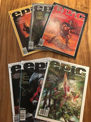 NEAR COMPLETE SET OF EPIC ILLUSTRATED INCLUDING 1ST DREADSTAR & LAST ISSUE 4