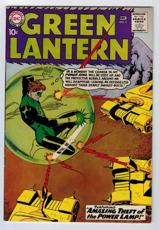 Green Lantern 3 7.  0 1960 Off - White Pages