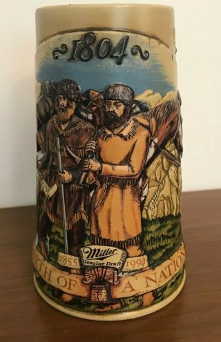 Miller Beer Stein Lewis And Clark Edition Birth Of A Nation 4th In Series