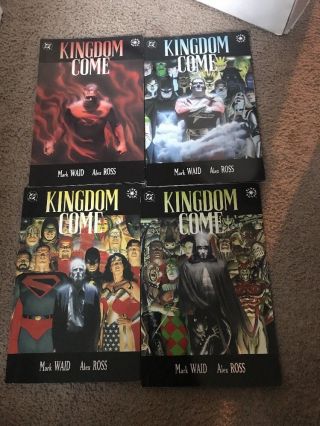 Kingdom Come 1 2 3 4 Dc Comic Set 1 - 4 Complete Alex Ross Waid Elseworlds 1996