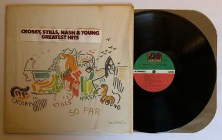 Crosby Stills Nash & Young - Greatest Hits - 1974 Us 1st Press (nm) Hype Sticker