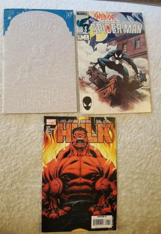 Web Of Spiderman 1 Key 3 Pack Asm 400 Death Of Aunt May Hulk 1 First Red Hulk