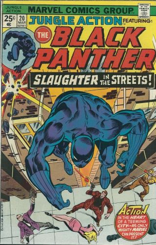 Jungle Action: Featuring The Black Panther 20 (1976) Marvel Comics V/f,