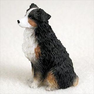 Australian Shepherd Tricolor With Docked Tail Tiny Dog Figurine