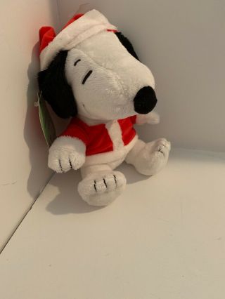 Peanuts Santa Snoopy Christmas 7 " Plush Doll Hallmark