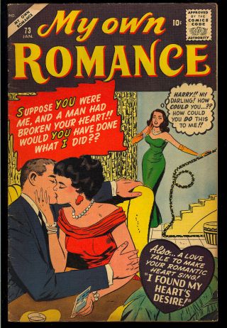 My Own Romance 73 Silver Age Marvel Atlas Love Comic 1960 Fn