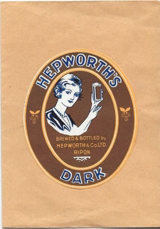 Vintage Beer Label Hepworth 