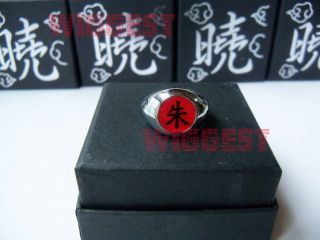 Naruto Uchiha Itachi Cosplay Ring Akatsuki Red " Shu " Box Packed