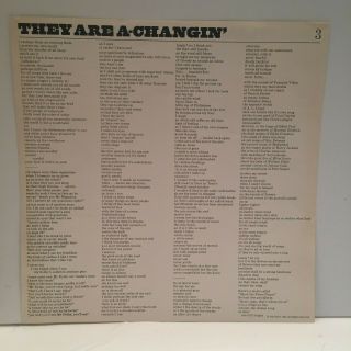 Bob Dylan Times The They Are A - Changin ' LP Album 1964 Columbia 2 Eye CS 8905 VG, 6